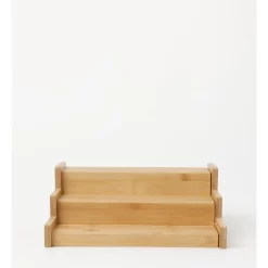 The Cooks Collective Bamboo Extendable 3 Tier Shelf