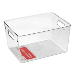 BoxSweden Crystal Plastic Storage Container Large Fridge/Pantry Organiser 28cm