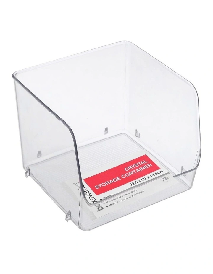 BOXSWEDEN Crystal Stackable Storage Container 22cm Fridge/Pantry Organiser