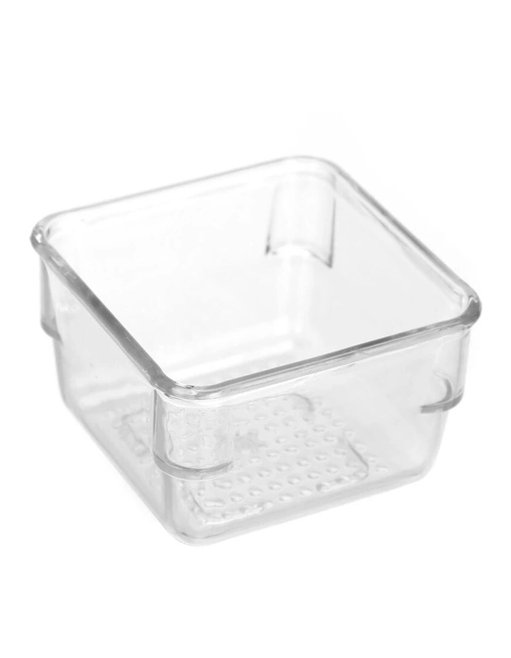 BOXSWEDEN 2pc 8cm Crystal Mini Plastic Storage Tray Home Kitchen Organiser - Image 3