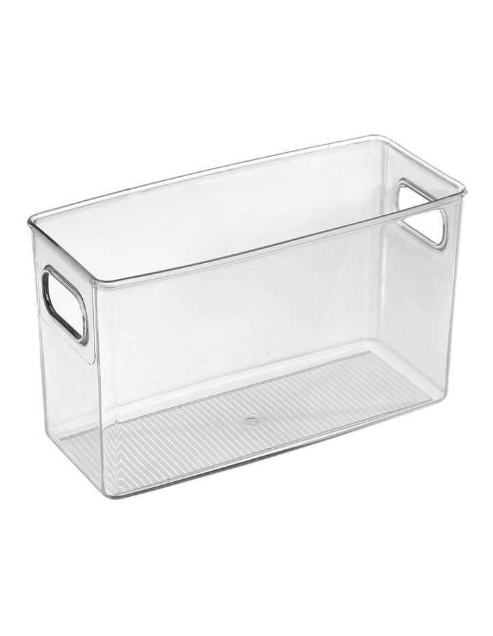 BOXSWEDEN Crystal Plastic Storage Container 25cm Medium Fridge/Pantry Organiser 2 BOXSWEDEN Crystal Plastic Storage Container 25cm Medium Fridge/Pantry Organiser - Image 2
