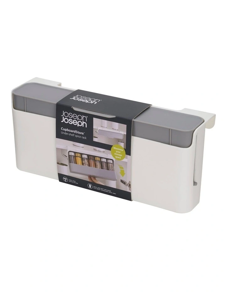 Joseph Joseph Cupboard Store Under-Shelf Spice Rack Grey 2 Joseph Joseph Cupboard Store Under-Shelf Spice Rack Grey - Image 2