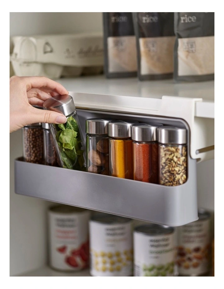 Joseph Joseph Cupboard Store Under-Shelf Spice Rack Grey 5 Joseph Joseph Cupboard Store Under-Shelf Spice Rack Grey - Image 5