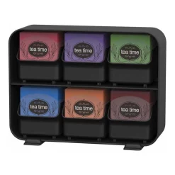 Esselte Clutch Tea Condiments Rack Kitchen Plastic Storage/Holder Organiser BLK