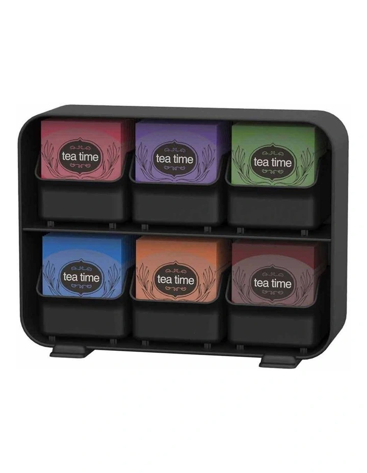 Esselte Clutch Tea Condiments Rack Kitchen Plastic Storage/Holder Organiser BLK