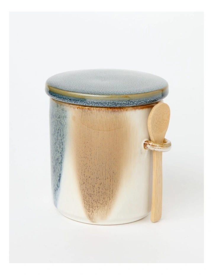 Australian House & Garden Esperance Poured Speckle Storage Jar With Spoon 2 Australian House & Garden Esperance Poured Speckle Storage Jar With Spoon - Image 2