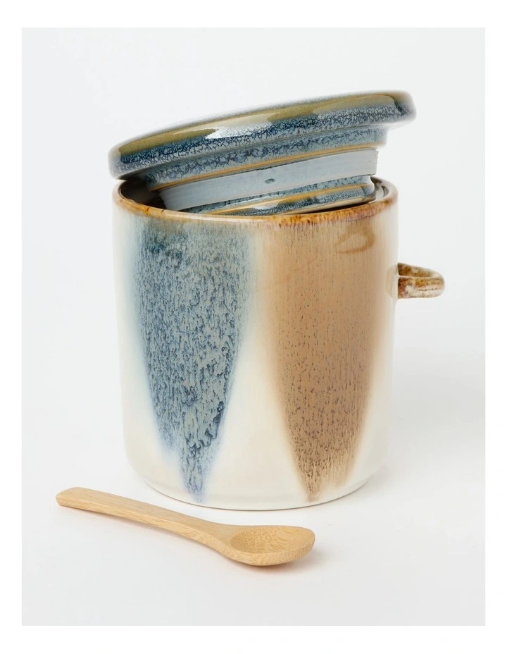Australian House & Garden Esperance Poured Speckle Storage Jar With Spoon 4 Australian House & Garden Esperance Poured Speckle Storage Jar With Spoon - Image 4