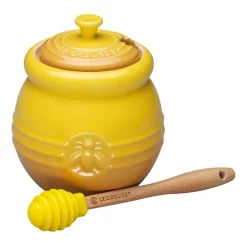 Le Creuset Honey Pot & Dipper In Yellow