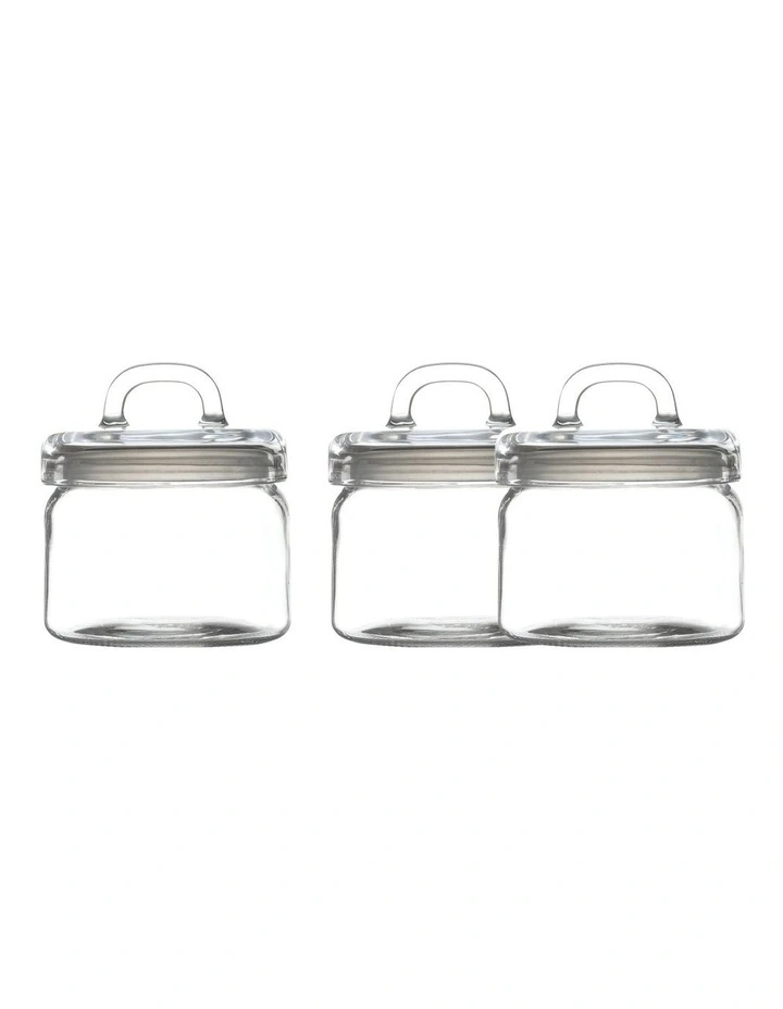 Maxwell & Williams Refresh 750ml 3pc Gift Boxed Canister Set Clear 1 Maxwell & Williams Refresh 750ml 3pc Gift Boxed Canister Set Clear