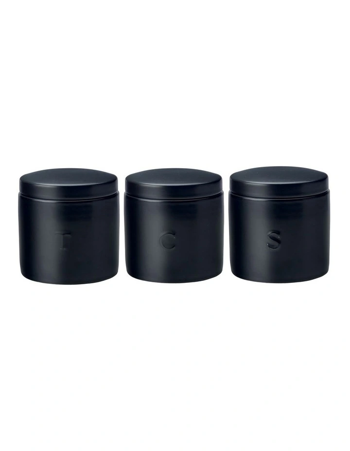 Maxwell & Williams Epicurious Set Of 3 600ml Canister Gift Boxed Black 1 Maxwell & Williams Epicurious Set Of 3 600ml Canister Gift Boxed Black