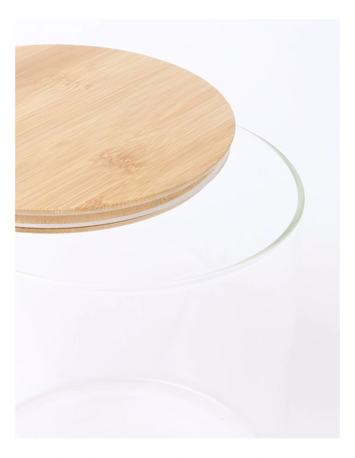 The Cooks Collective Glass Jar With Bamboo Lid 3 The Cooks Collective Glass Jar With Bamboo Lid - Image 3