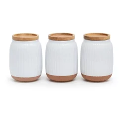Salt&pepper Amana Canister Set 14cm Set Of 3 White