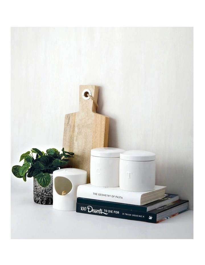 Maxwell & Williams Epicurious Set Of 3 600ml Canister Gift Boxed White - Image 2