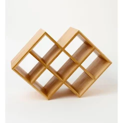 The Cooks Collective Bamboo Wine Rack 7 Bottles
