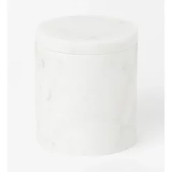 Heritage Marble Storage Jar With Lid In White