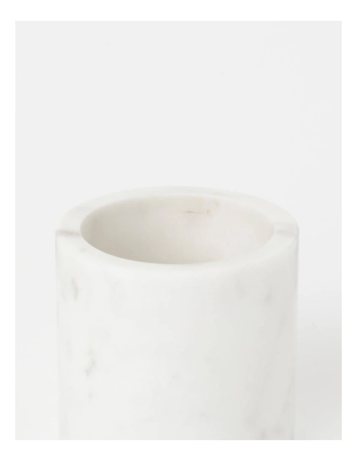 Heritage Marble Storage Jar With Lid In White - Image 2