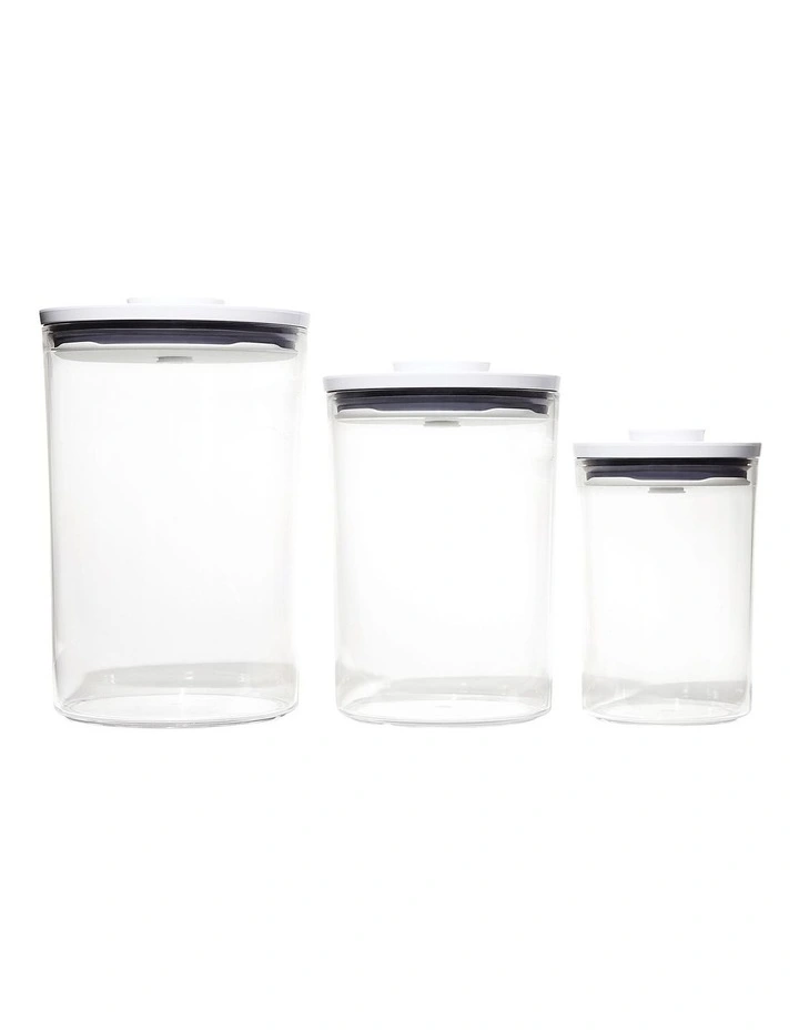 OXO POP 3-Piece Round Canister Set 1 OXO POP 3-Piece Round Canister Set