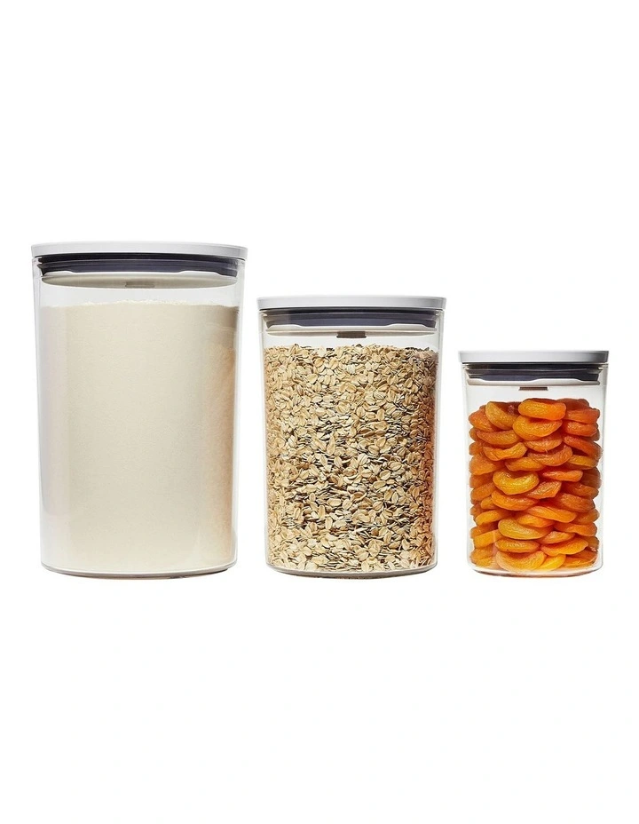 OXO POP 3-Piece Round Canister Set 2 OXO POP 3-Piece Round Canister Set - Image 2