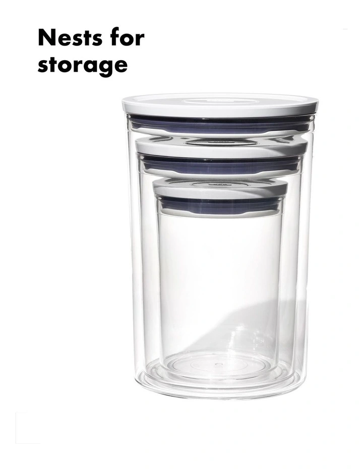 OXO POP 3-Piece Round Canister Set 5 OXO POP 3-Piece Round Canister Set - Image 5