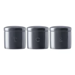 Maxwell & Williams Epicurious Canister 600ML Set Of 3 Grey Gift Boxed