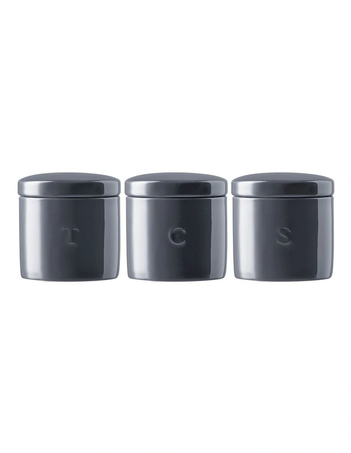 Maxwell & Williams Epicurious Canister 600ML Set Of 3 Grey Gift Boxed 1 Maxwell & Williams Epicurious Canister 600ML Set Of 3 Grey Gift Boxed