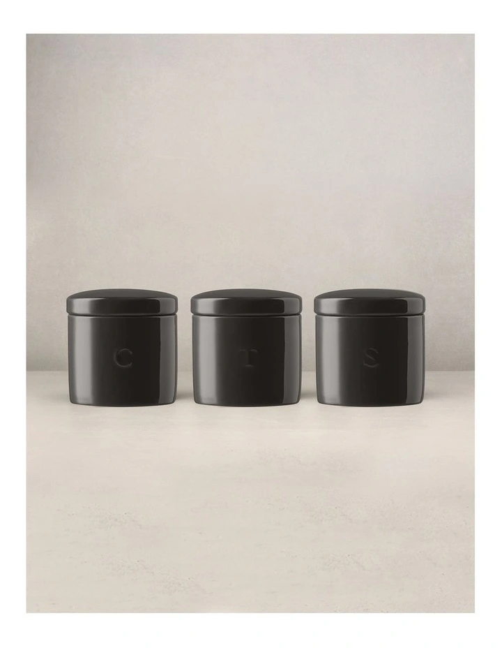 Maxwell & Williams Epicurious Canister 600ML Set Of 3 Grey Gift Boxed 2 Maxwell & Williams Epicurious Canister 600ML Set Of 3 Grey Gift Boxed - Image 2