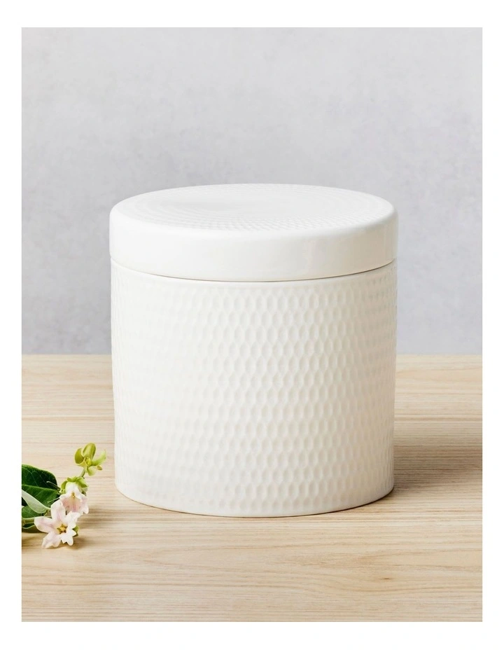 Maxwell & Williams Basics Diamonds Canister 1L Gift Boxed In White 3 Maxwell & Williams Basics Diamonds Canister 1L Gift Boxed In White - Image 3