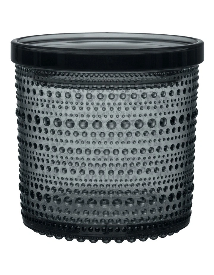IITTALA Kastehelmi Jar 11.6cm Dark Grey 1 IITTALA Kastehelmi Jar 11.6cm Dark Grey