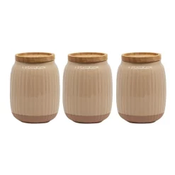 Salt&pepper Amana Canister Set Of 3 10x14cm Dusty Rose