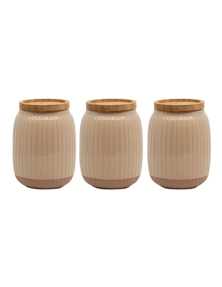 Salt&pepper Amana Canister Set Of 3 10x14cm Dusty Rose 1 Salt&pepper Amana Canister Set Of 3 10x14cm Dusty Rose