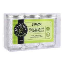 LEMON AND LIME 3PK 350ml Quilted Glass Conserve Canister Jar Food Storage Clear 6 LEMON AND LIME 3PK 350ml Quilted Glass Conserve Canister Jar Food Storage Clear -ChefX Shop unnamed file 651