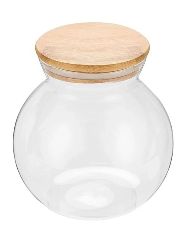 LEMON AND LIME 1.6L Camden Drink/Water Glass Round Jug Jar Storage W/ Bamboo Lid - Image 2
