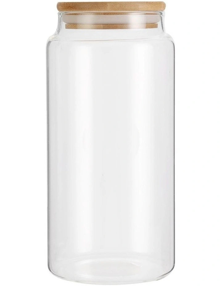 LEMON AND LIME 1.25L Camden Glass Jar W/ Lid Kitchen Canister Food Storage Clear