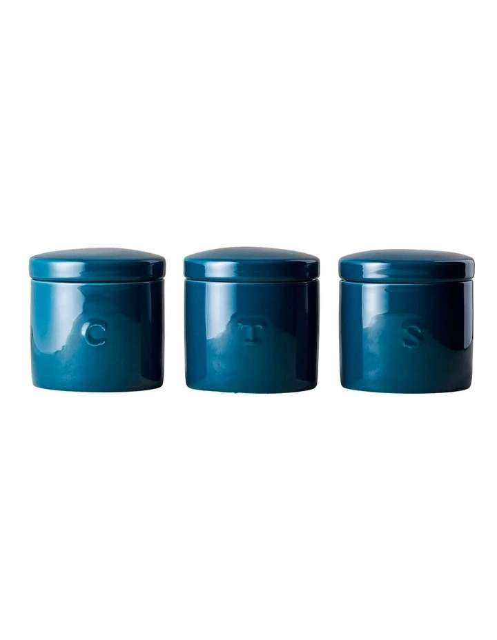 Maxwell & Williams Epicurious Canister 600ML Set Of 3 Teal Gift Boxed 1 Maxwell & Williams Epicurious Canister 600ML Set Of 3 Teal Gift Boxed