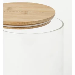 The Cooks Collective Round Bamboo And Glass Storage Canister With Lid 1680ml -ChefX Shop unnamed file 714