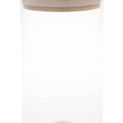 The Cooks Collective Bamboo And Glass 1L Storage Canister With Lid
