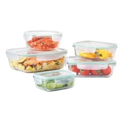 The Cooks Collective Glass Storage Set 5 Piece In Clear