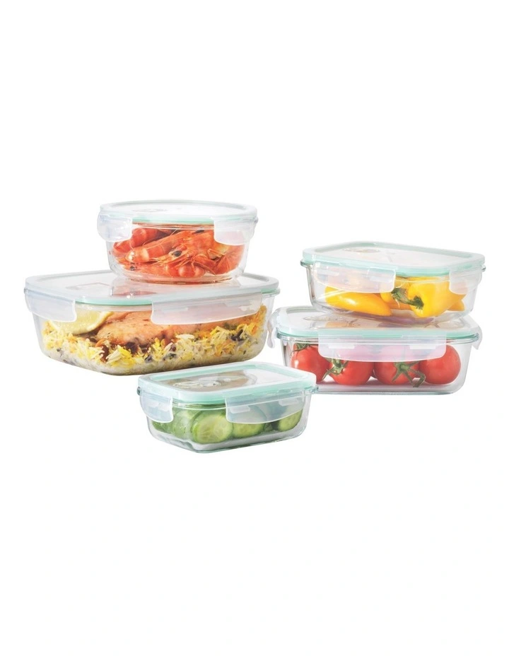 The Cooks Collective Glass Storage Set 5 Piece In Clear