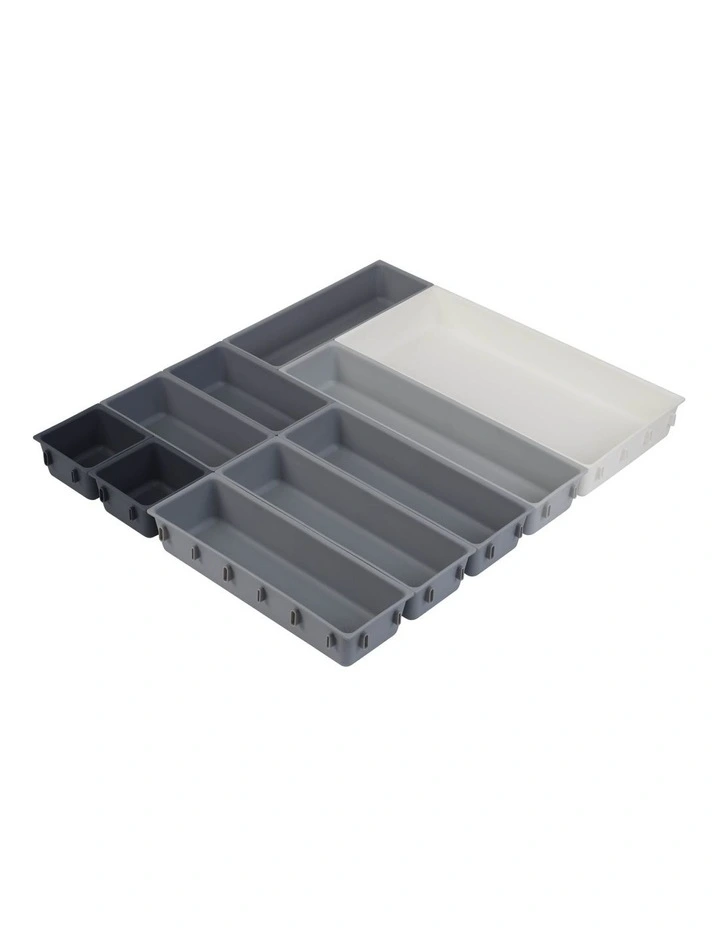 Joseph Joseph Blox 10-piece Drawer Organiser Set Grey 1 Joseph Joseph Blox 10-piece Drawer Organiser Set Grey