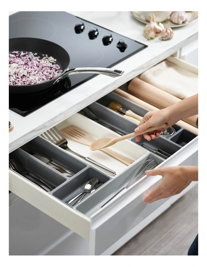 Joseph Joseph Blox 10-piece Drawer Organiser Set Grey 3 Joseph Joseph Blox 10-piece Drawer Organiser Set Grey - Image 3