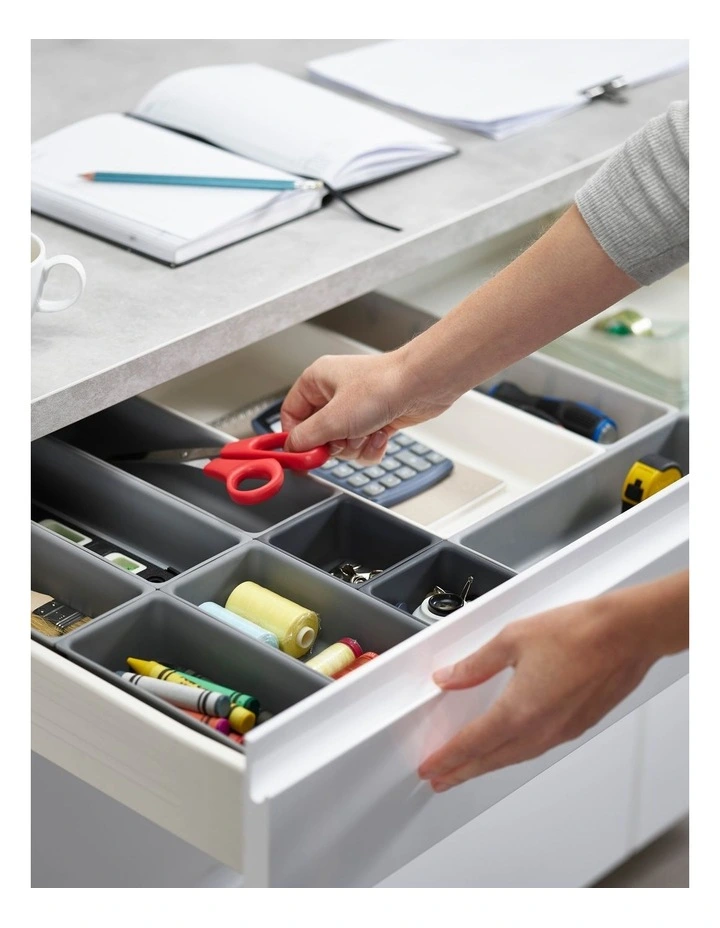 Joseph Joseph Blox 10-piece Drawer Organiser Set Grey 4 Joseph Joseph Blox 10-piece Drawer Organiser Set Grey - Image 4