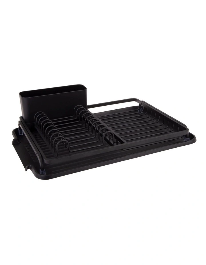 D.line Aluminium Dish Rack W/ Draining Board Black - Image 3