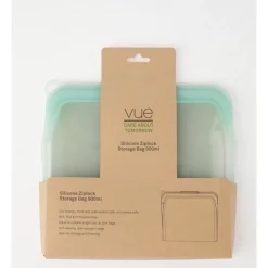 Vue Silicone Ziplock Storage Bag 900ml In Mint