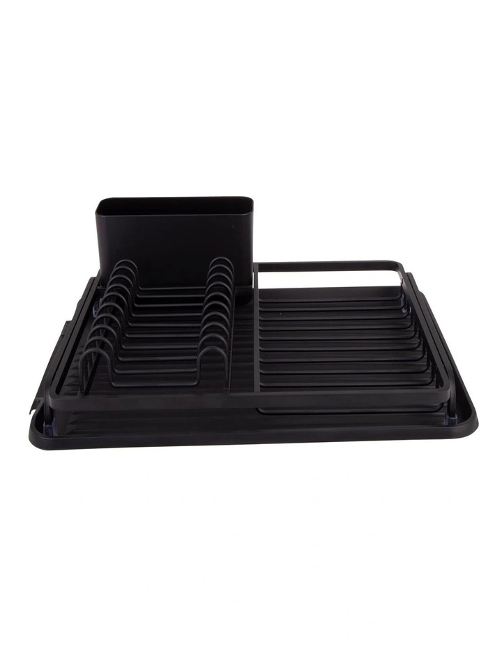 D.line Aluminium Dish Rack W/ Draining Board Black - Image 6