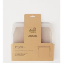 Vue Silicone Ziplock Storage Bag 900ml In Clear