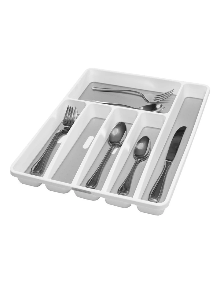 Madesmart 6 Compartment Cutlery Tray White 1 Madesmart 6 Compartment Cutlery Tray White